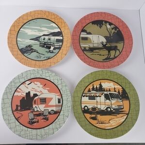 Vintage Camp Casual Melamine Dinner wear. Service for 8. 24 pieces